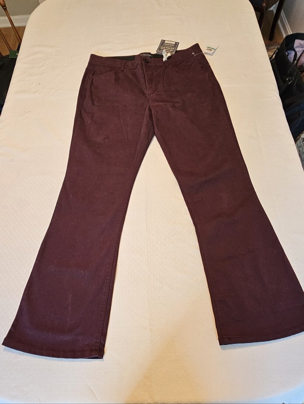 Democracy "Ab Solution" Itty Bitty Boot Mid-rise Jeans Maroon